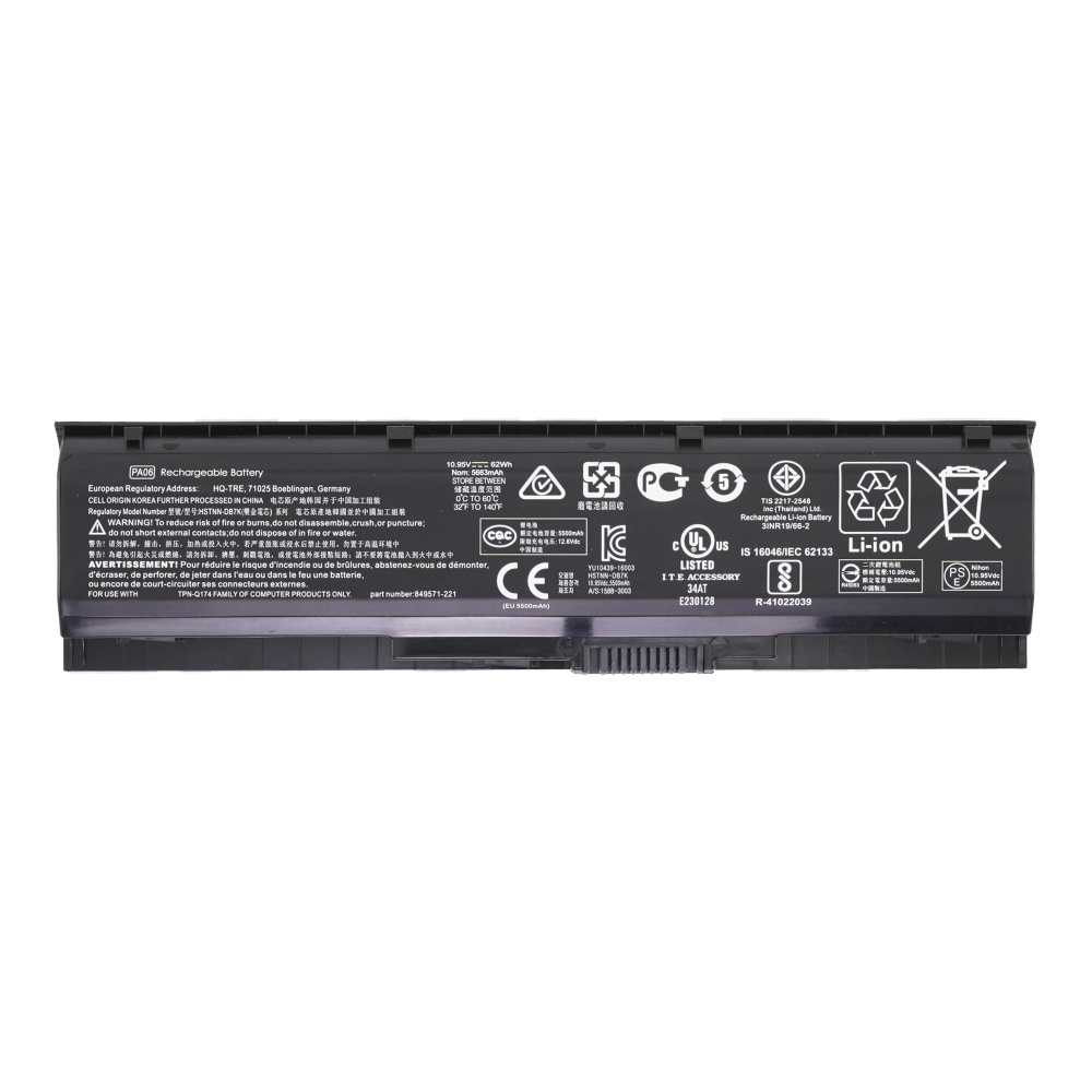 Bateria Green Cell Compatível PA06 Omen 17-W, Pavilion 17-AB 4 Células 10,95V 62Wh 5662mAh Hp153 C 77027