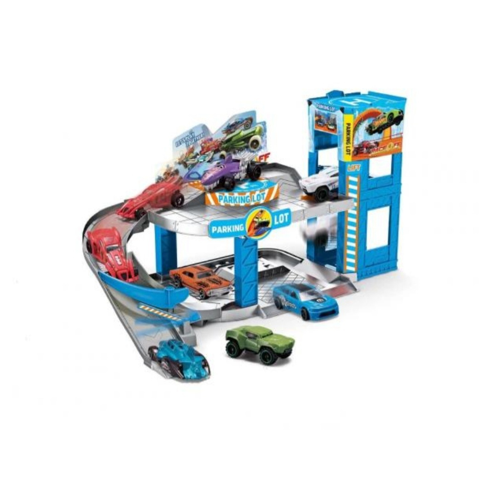 Паркинг двухуровневый \"Parking Lot\", гараж для машинок, игровой набор ...