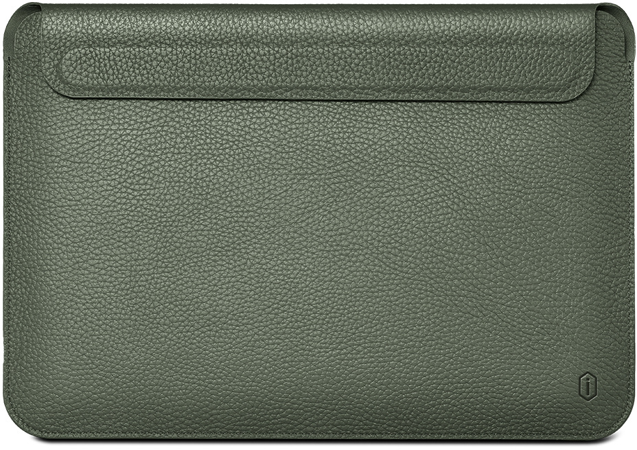 Чехол WIWU Geniunie Leather Laptop Sleeve for MacBook Pro 13/Air 13 (2018 - 2021) M1 Green #1