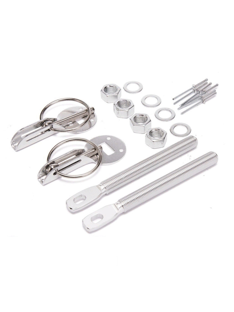 Замок на капот универсальный спортивный SPARCO (цвет хром) купить по ...