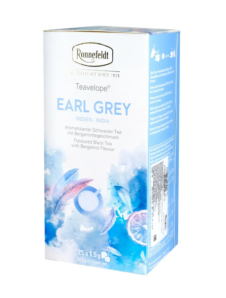 Чай черный Ronnefeldt / Роннефельд Teavelope Earl Grey(Эрл Грей), 1 пачка по 25 пакетиков. Арт.14020 #1