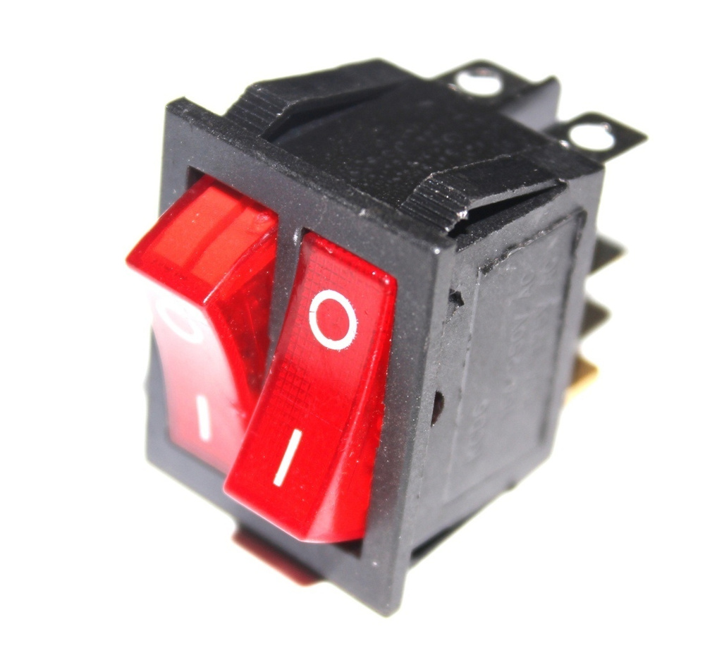Кнопка выключатель / переключатель (тумблер) универсальная 6 контактов 16А  #1