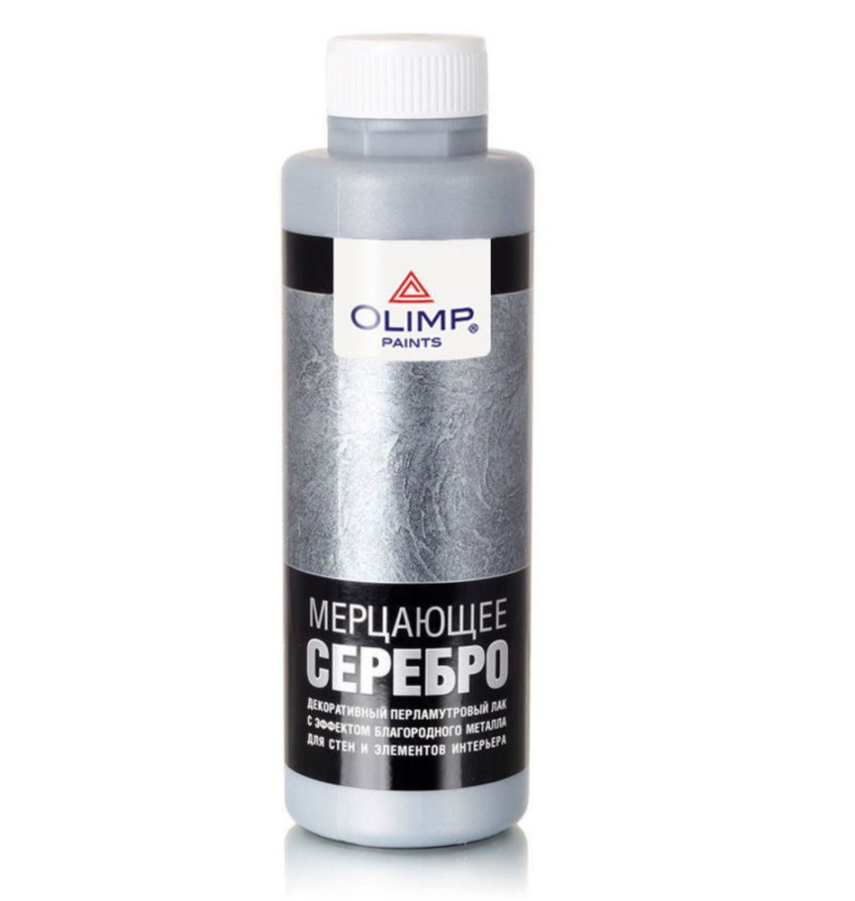 OLIMP декоративный перламутровый лак с эффектом металла - Мерцающее серебро (500мл)  #1