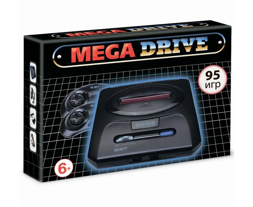 Игровая Приставка 16-bit Mega Drive Classic Drive + 95 игр - купить с  доставкой по выгодным ценам в интернет-магазине OZON (473391254)