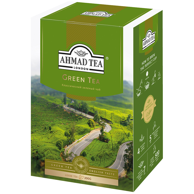 Чай Ahmad Tea "Green Tea", зеленый, листовой, 200г - купить с доставкой ...