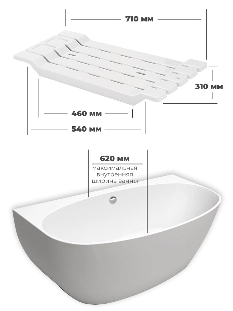 Дунья Догуш Пластик Решетка на ванну 71х32х7,3 см - купить с доставкой ...