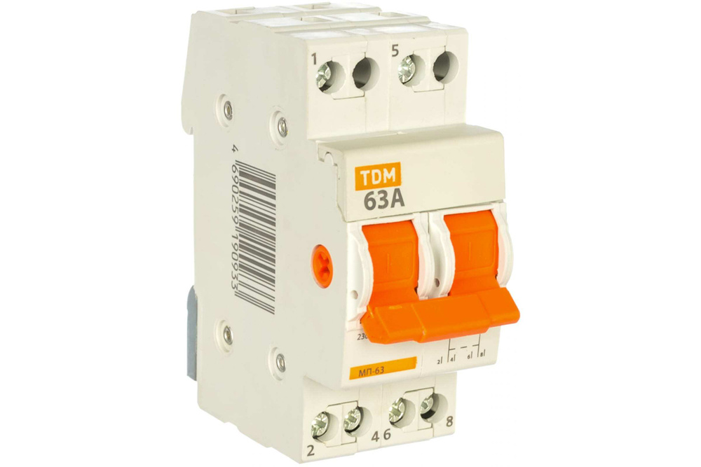 Модульный переключатель трехпозиционный МП-63 2P 63А TDM - купить по ...