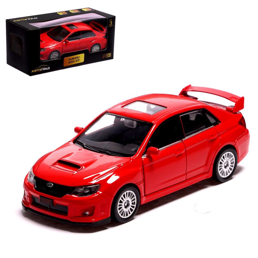 Машина металлическая Автоград, SUBARU WRX STI, 1:32, цвет красный