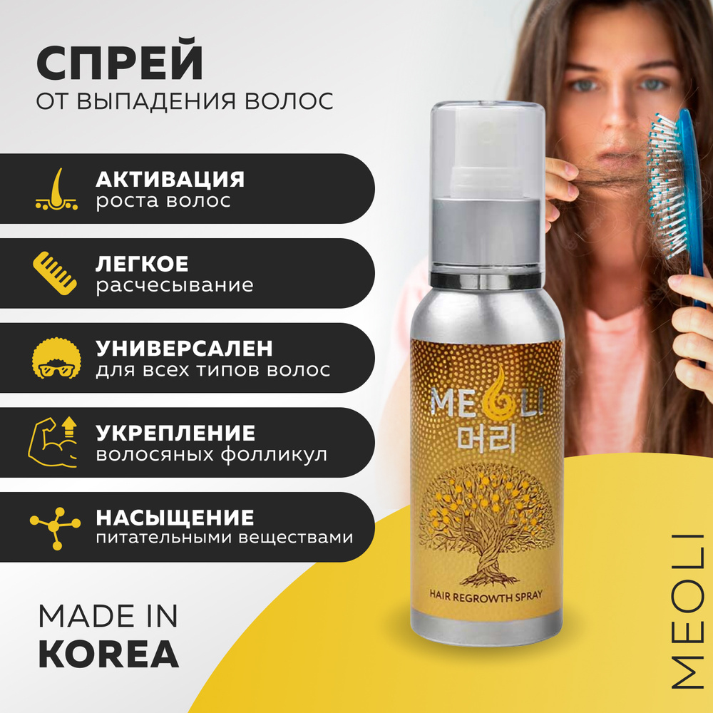 MEOLI, Корейский лосьон-спрей против выпадения волос, средство для ...
