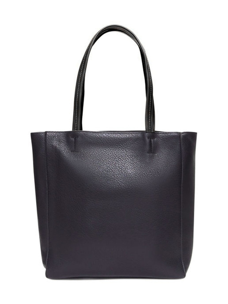 Сумка женская натуральная кожа шоппер с мини-сумкой внутри на кнопках. Женкася сумка кожаная черная. #1