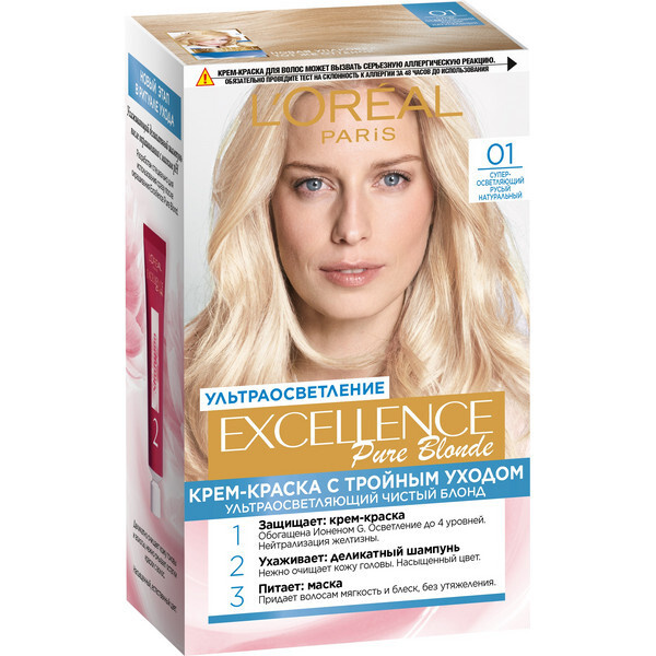 L'Oreal Paris Краска для волос Excellence 01 Супер-осветляющий русый натуральный 270мл  #1