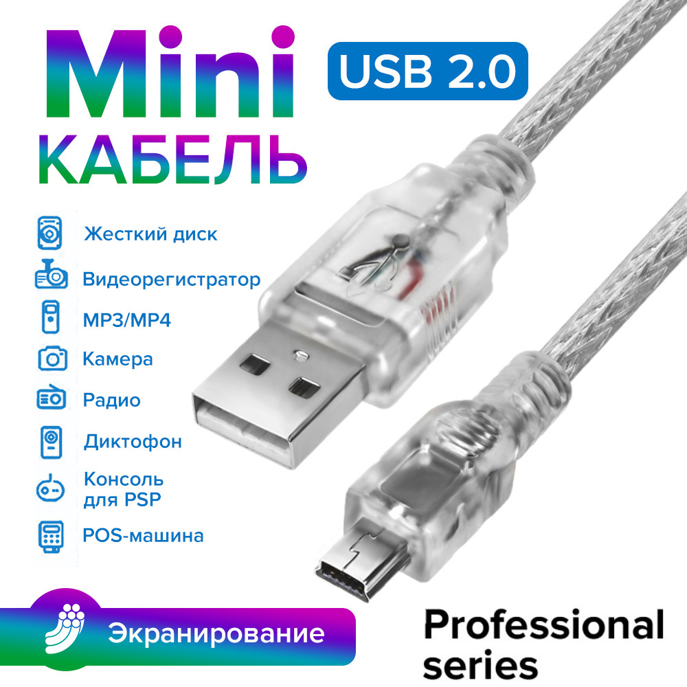 Кабель miniUSB GCR GREEN CONE RETAIL UM1_USB - купить по низкой цене в  интернет-магазине OZON (181967228)