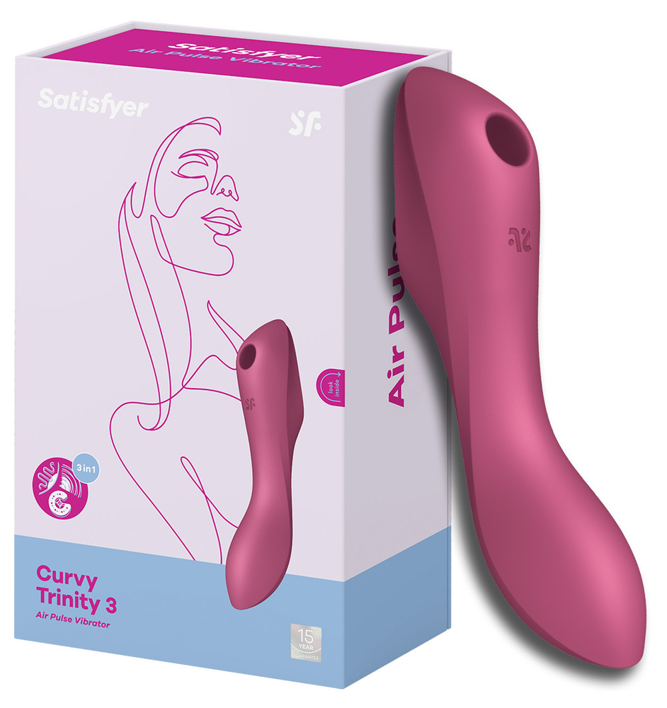 Вибратор Satisfyer Curvy Trinity Three вакуумно-волновой стимулятор и вибратор для точки G  #1