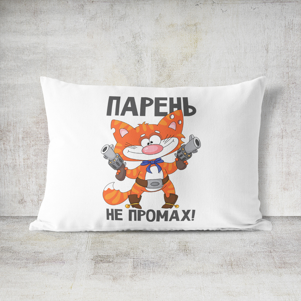 Подушка декоративная 30х40 #huskydom Котик. Парень не промах 1005000 #1