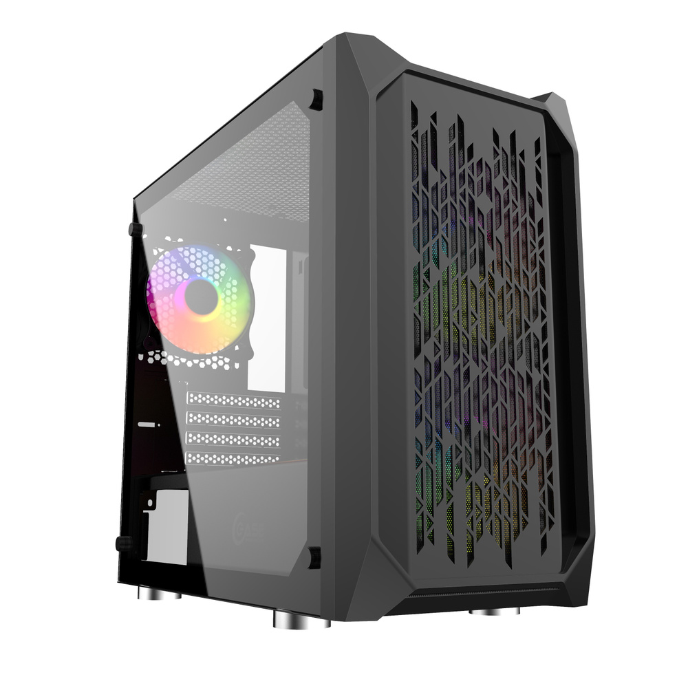 Корпус Powercase Alisio Micro X3B, Tempered Glass, 1х 120mm +2x 140mm 5 ...