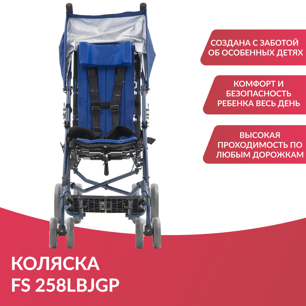 Кресло-коляска для детей с ДЦП Армед FS258LBJGP (коляска трость ...