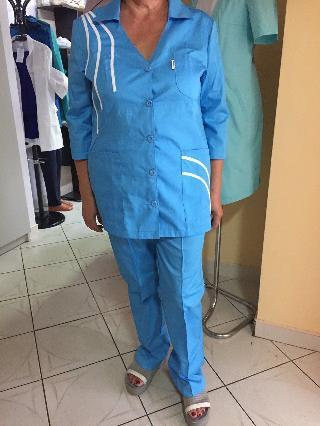 костюм Римма(гол/белый) медицинский женский #1