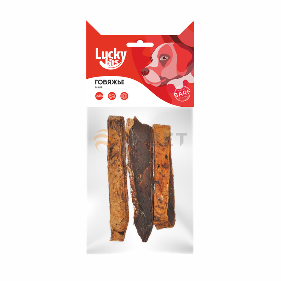 Лакомство для собак Lucky bits вымя говяжье, 40 г #1