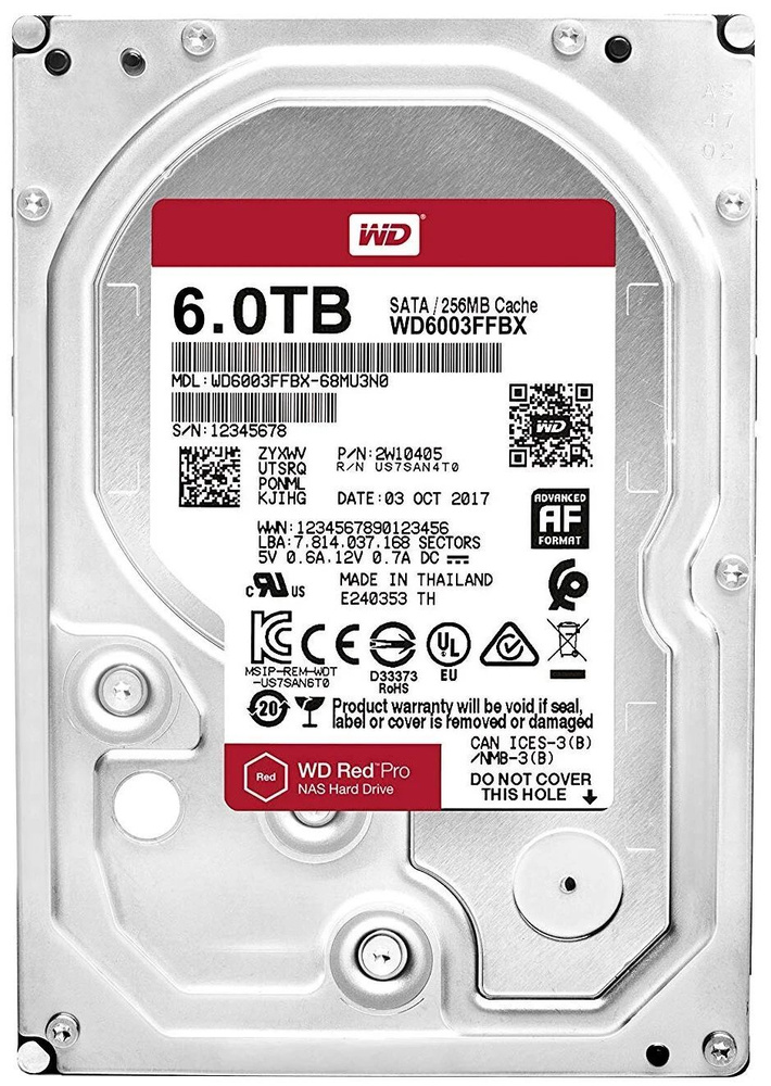 Western Digital 6 ТБ Внутренний жесткий диск Red Pro 6Tb (WD6003FFBX)  #1