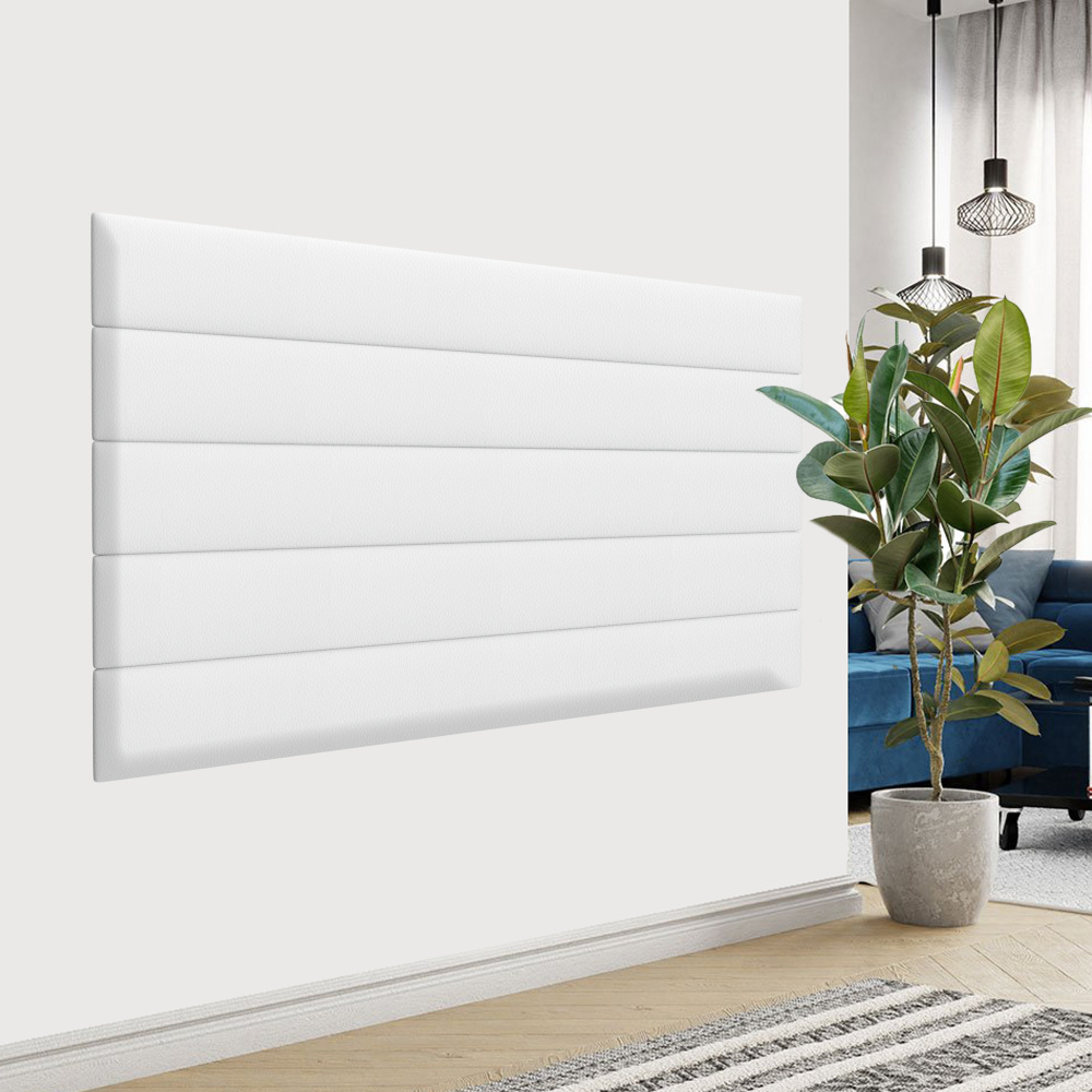 Стеновая панель Eco Leather White 20х180 см 2 шт. #1