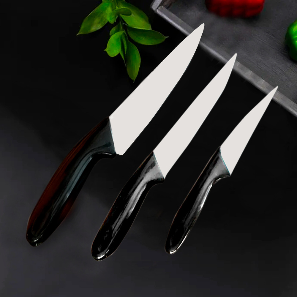 Набор кухонных ножей FASTSTORE, Полипропилен, Нержавеющая сталь купить ...