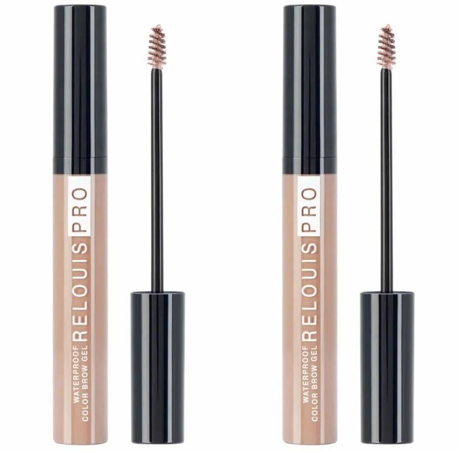 Relouis Гель для бровей водостойкий оттеночный, тон 01 Blonde, Waterproof Color Brow Gel, 2 шт.  #1