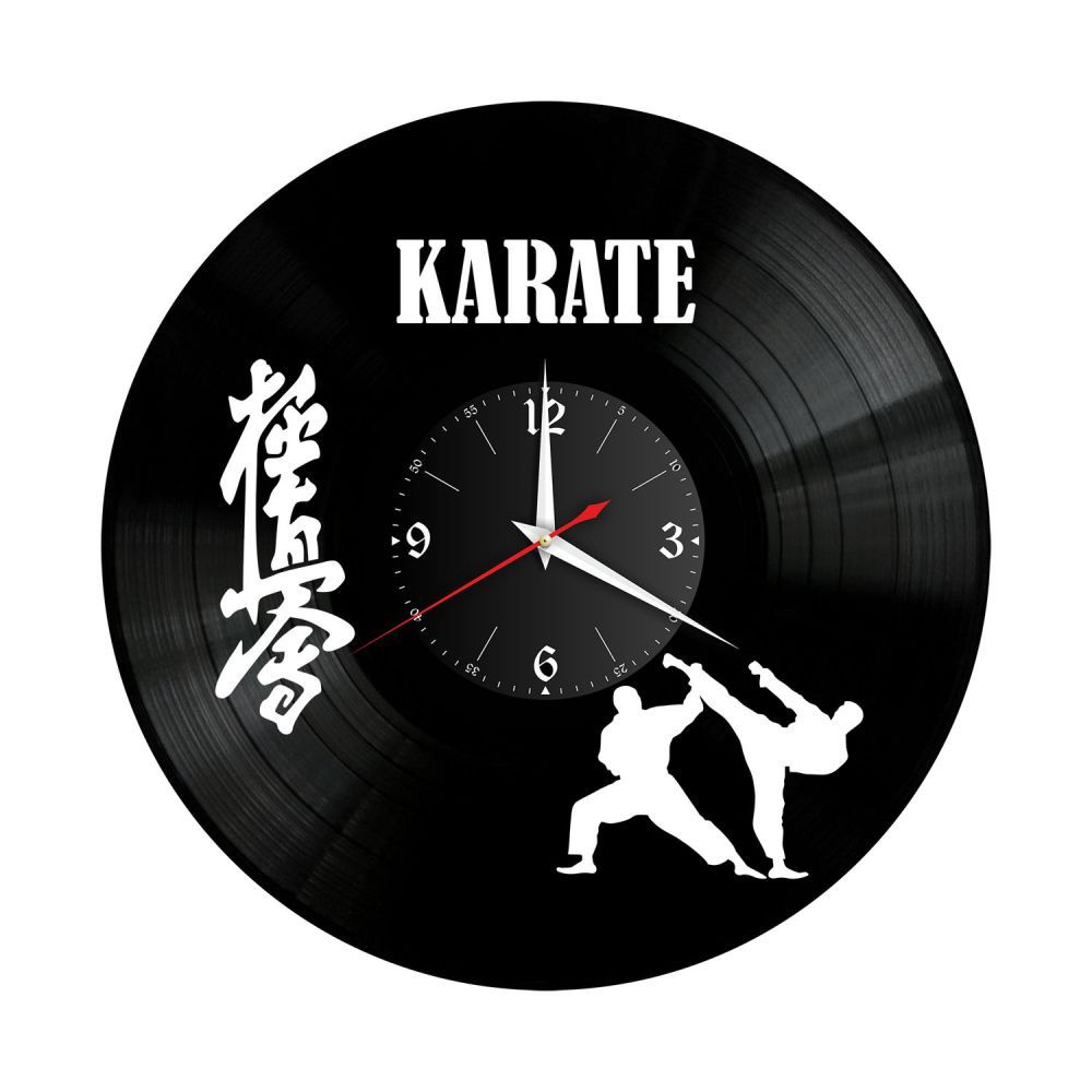 RedLaser Настенные часы "Карате из винила, №2 ", 30 см #1