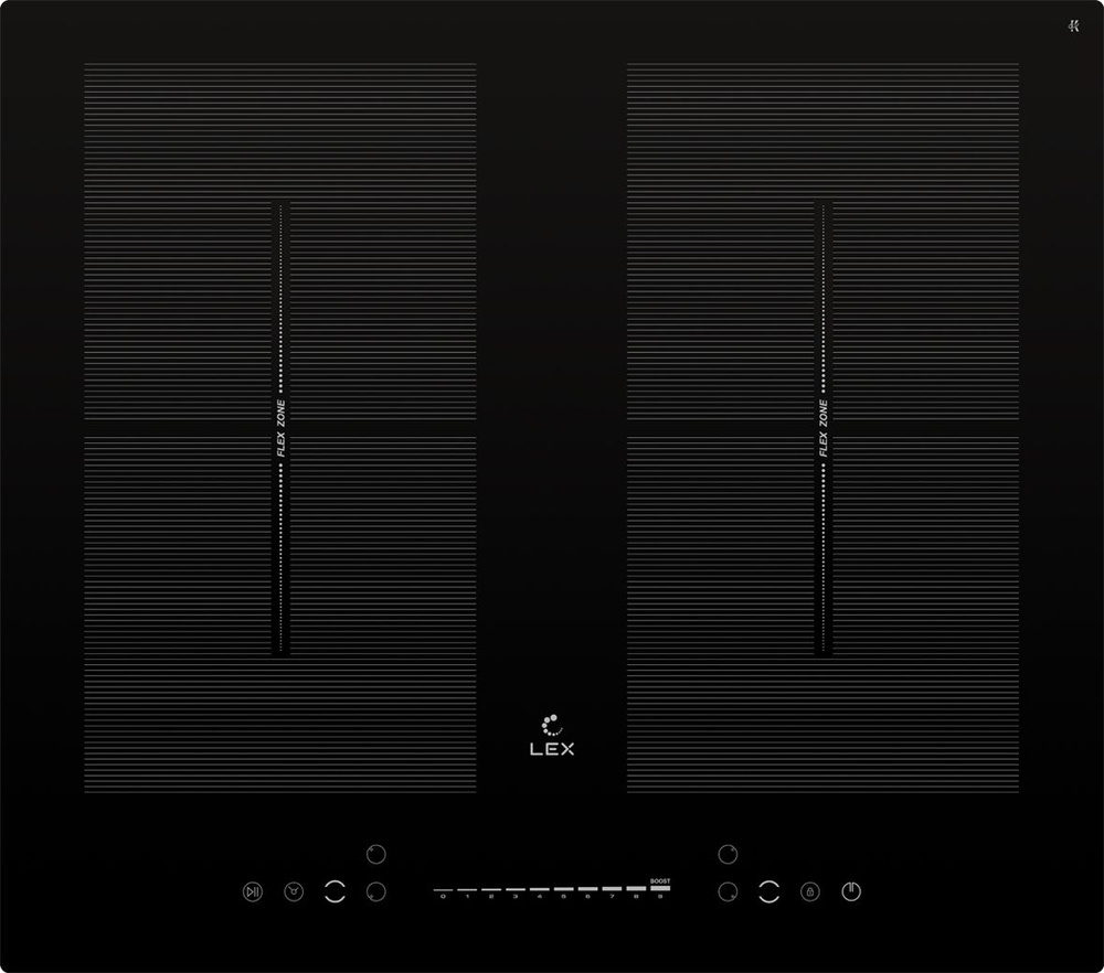 Варочная панель электрическая индукционная встраиваемая LEX / Лекс EVI 640 F BL черный стеклокерамика #1