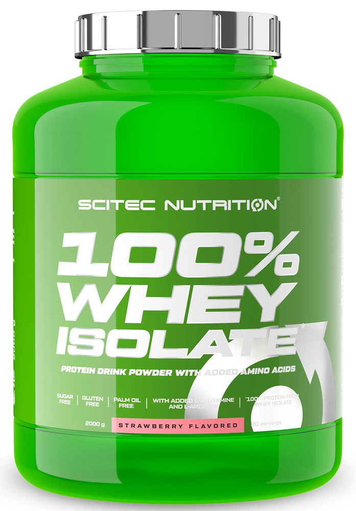 Протеин сывороточный изолят Scitec Nutrition 100% Whey Isolate 2000 г Клубника  #1