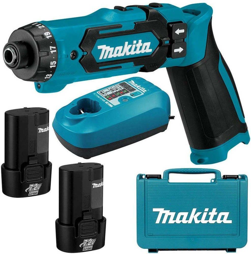 Отвертка аккумуляторная Makita DF012DSE аккум. патрон:шестигранник 6.35 мм (1/4) (кейс в комплекте)  #1