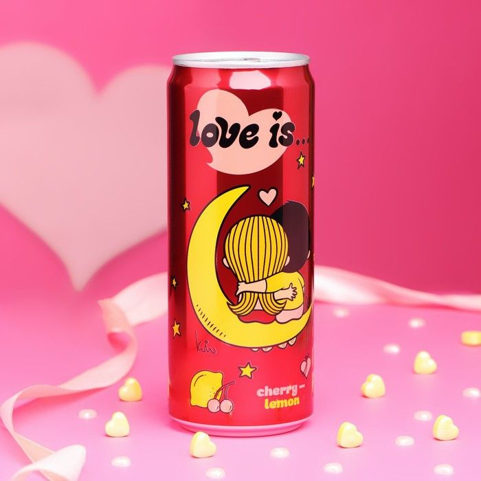 Вода газированная Love is, с вишней и лимоном, 330 мл - купить с ...