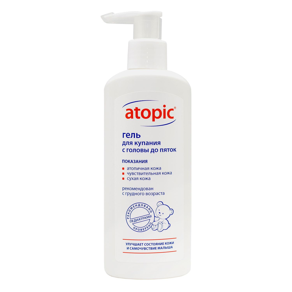 Atopic/Атопик Гель для купания с головы до пяток, детский, 250 мл ...
