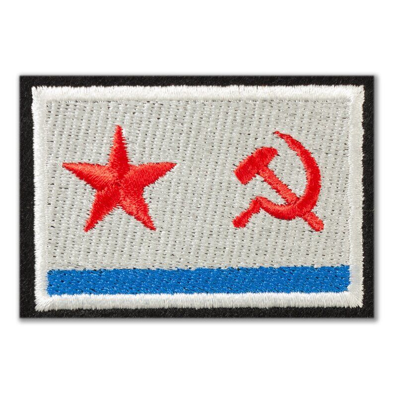 Вышитый шеврон-флажок ВМФ ВС СССР. С липучкой. Размер 60x40 мм по ...