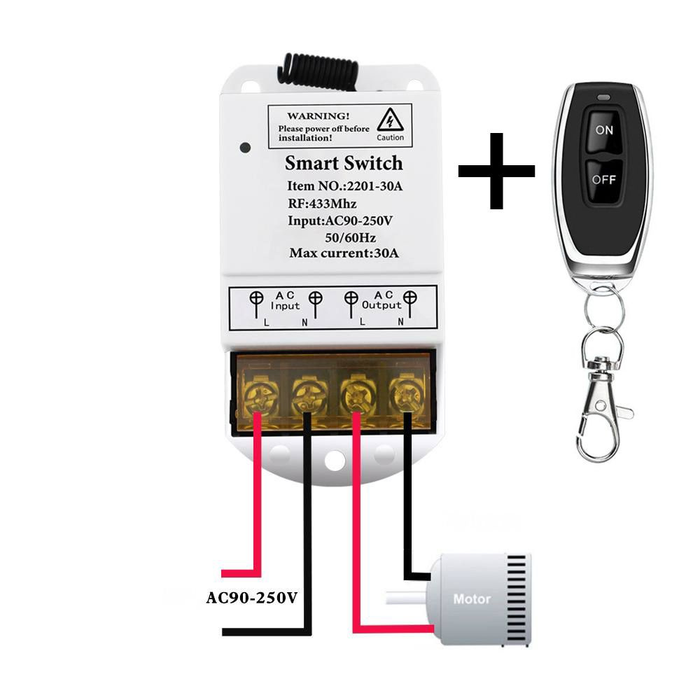Радио реле одноканальное 220В (непрерывный/коммутации/переключатель)  AC90-250V 433 МГц, 220В . Тока, 30А - купить с доставкой по выгодным ценам  в интернет-магазине OZON (737451627)