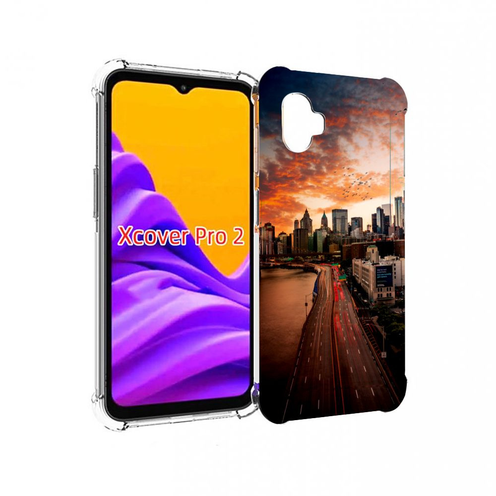 Чехол-бампер MyPads для Samsung Galaxy Xcover Pro 2 с рисунком американский  город фото, противоударный, силиконовый, с выступами и усиленными углами  для защиты камеры - купить с доставкой по выгодным ценам в интернет-магазине