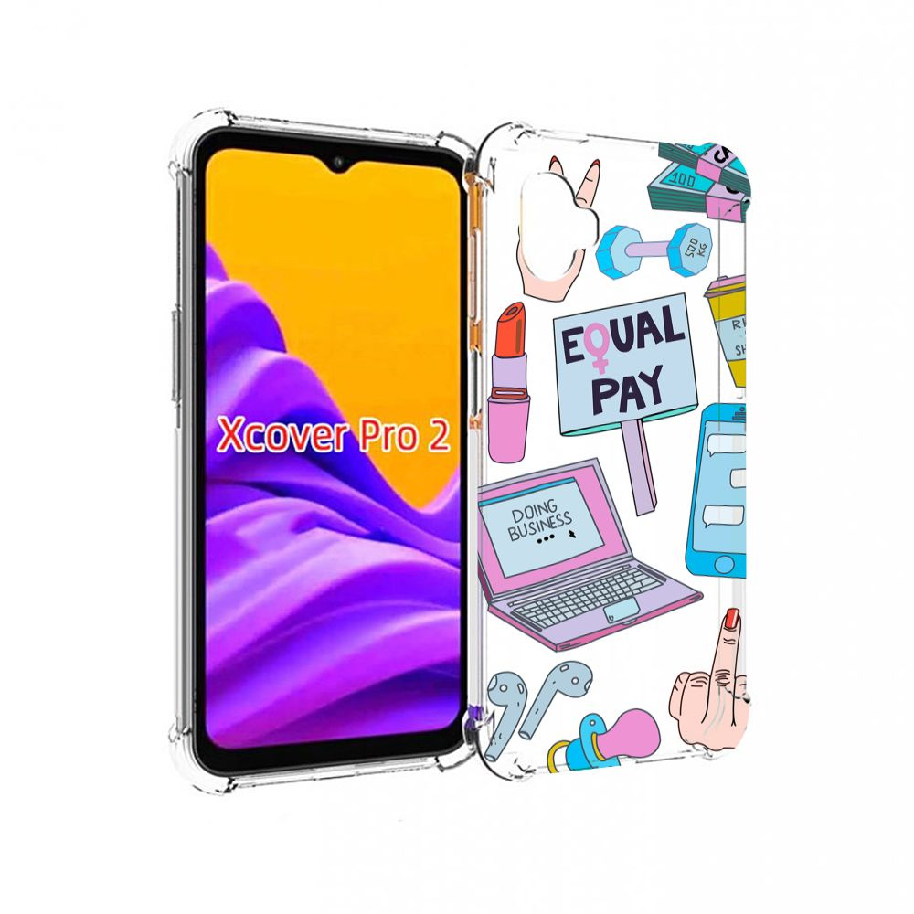 Чехол-бампер MyPads для Samsung Galaxy Xcover Pro 2 с рисунком разные-штучки,  противоударный, силиконовый, с выступами и усиленными углами для защиты  камеры - купить с доставкой по выгодным ценам в интернет-магазине OZON  (739636631)