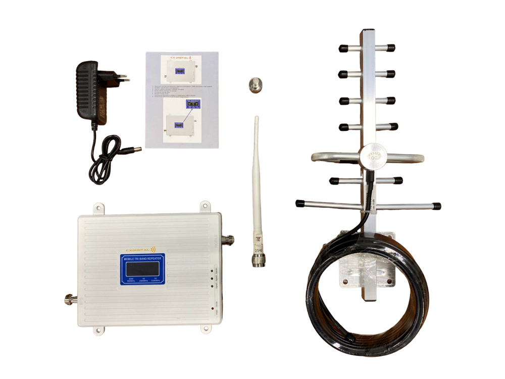 Комплект для усиления мобильной связи CXDIGITAL White 3 900/1800/2100 ...