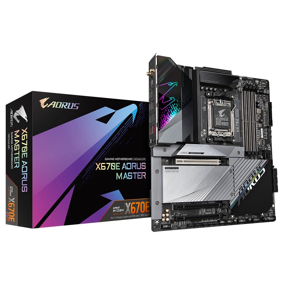 Материнская плата Gigabyte X670E AORUS MASTER купить по низкой цене с  доставкой и отзывами в интернет-магазине OZON (870331681)