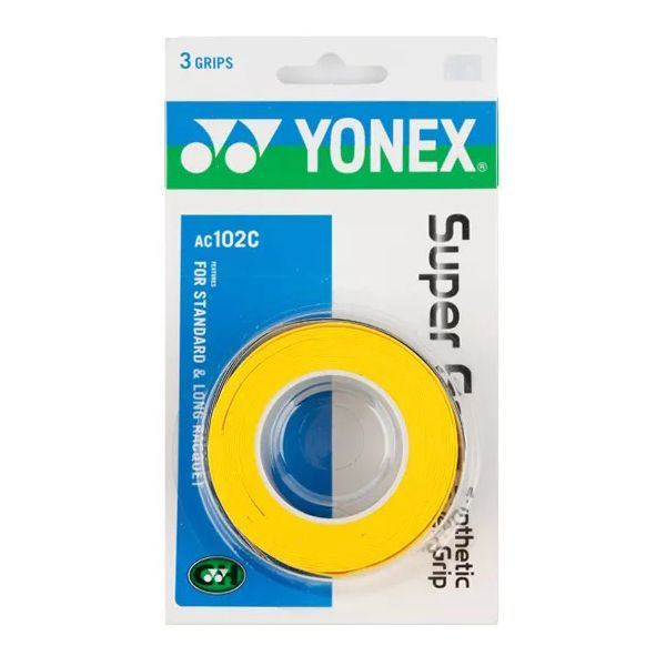 Обмотка для ручки ракетки Yonex Super Grap AC102C-3 Yellow (3 шт. в уп) #1