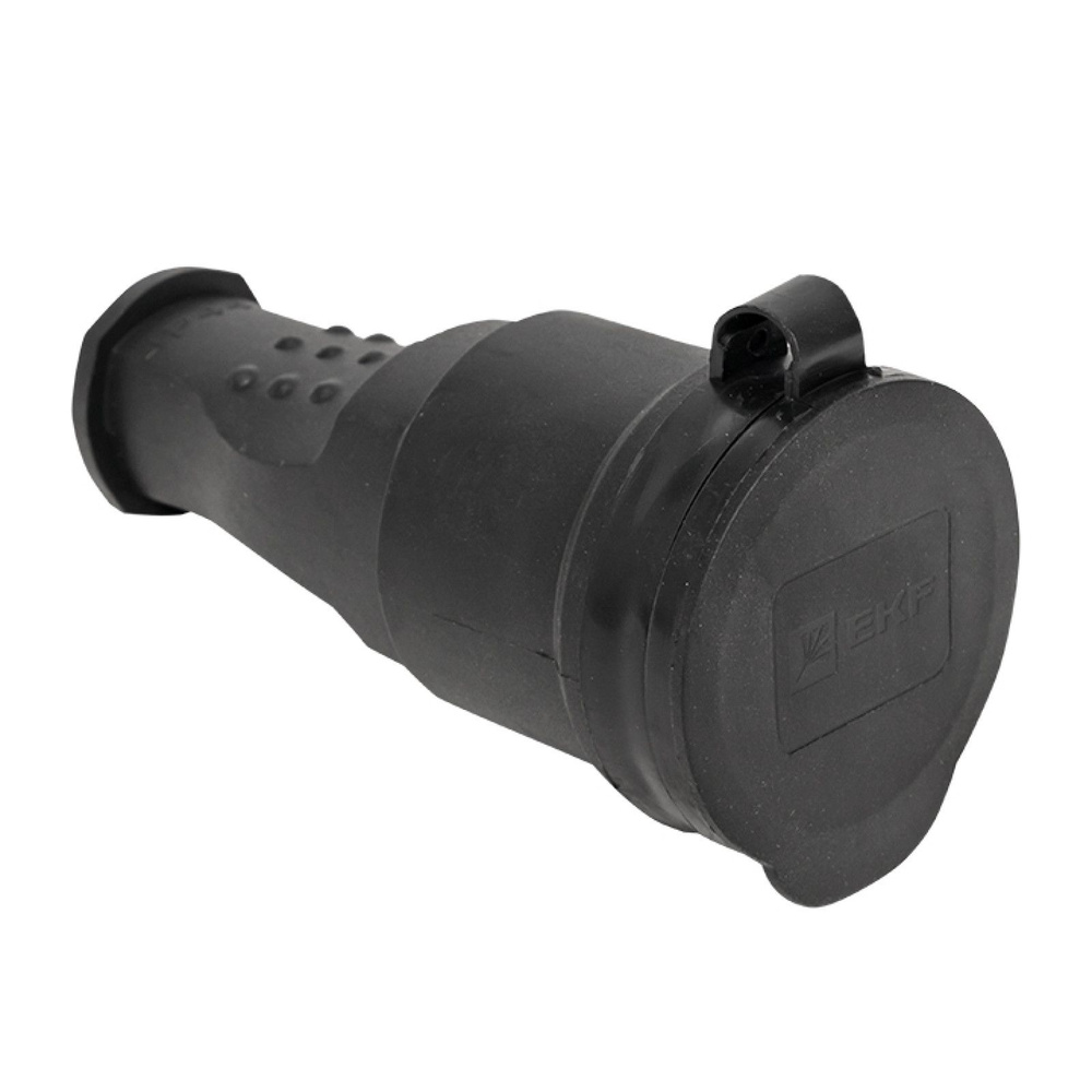 Розетка переносная с защитной крышкой каучуковая 230В 2P-PE 16A IP44 ...