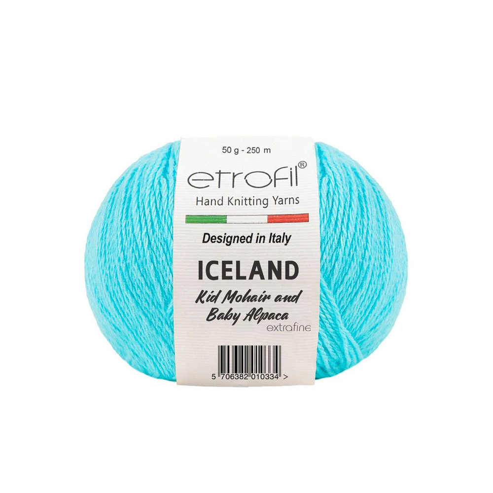 Пряжа Etrofil ICELAND Этрофил Айслэнд Кид мохер Беби Альпака, BL1014 детский голубой, 50 гр, 250 м, 3 #1