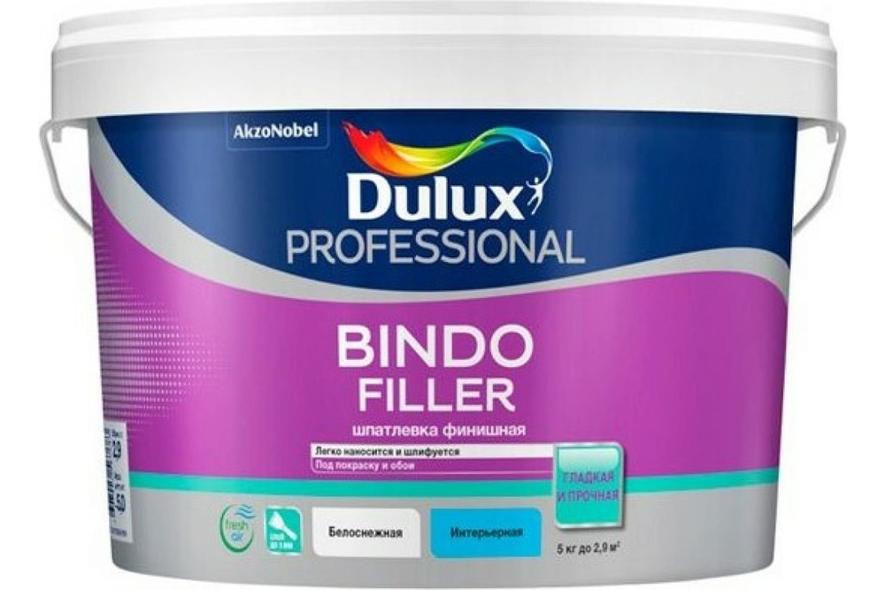 Шпатлевка для стен и потолков Dulux Professional Bindo Filler финишная 2,9 л./5 кг.  #1