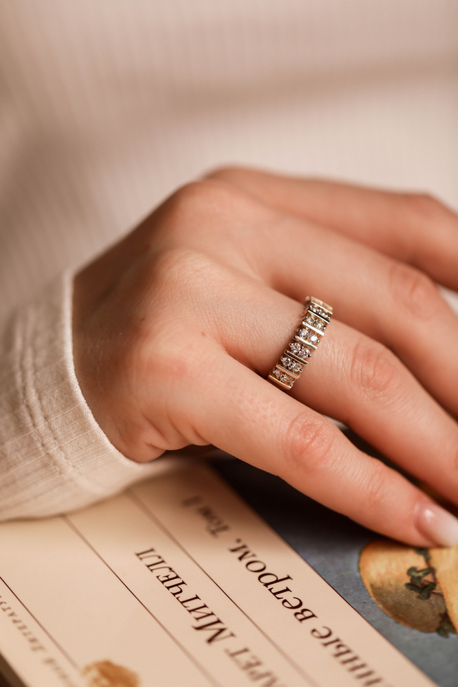 Гатамов Кольцо золотое женское обручальное с бриллиантами 0,43 карат - купить с доставкой по выгодным ценам в интернет-магазине OZON (766841397)