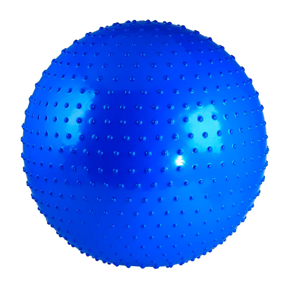 Фитбол массажный CLIFF d-65, синий/ Мяч резиновый с шипами d-65см