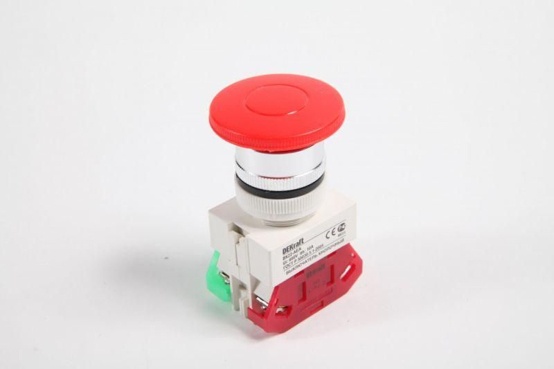 Выключатель кнопочный "Грибок" AE ВК-22 d22мм с фиксацией красн. DEKraft 25038DEK  #1