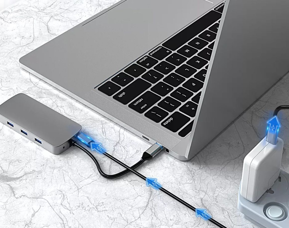 Док станция USB type C 10-в-1 для ноутбука (порт репликатор ...