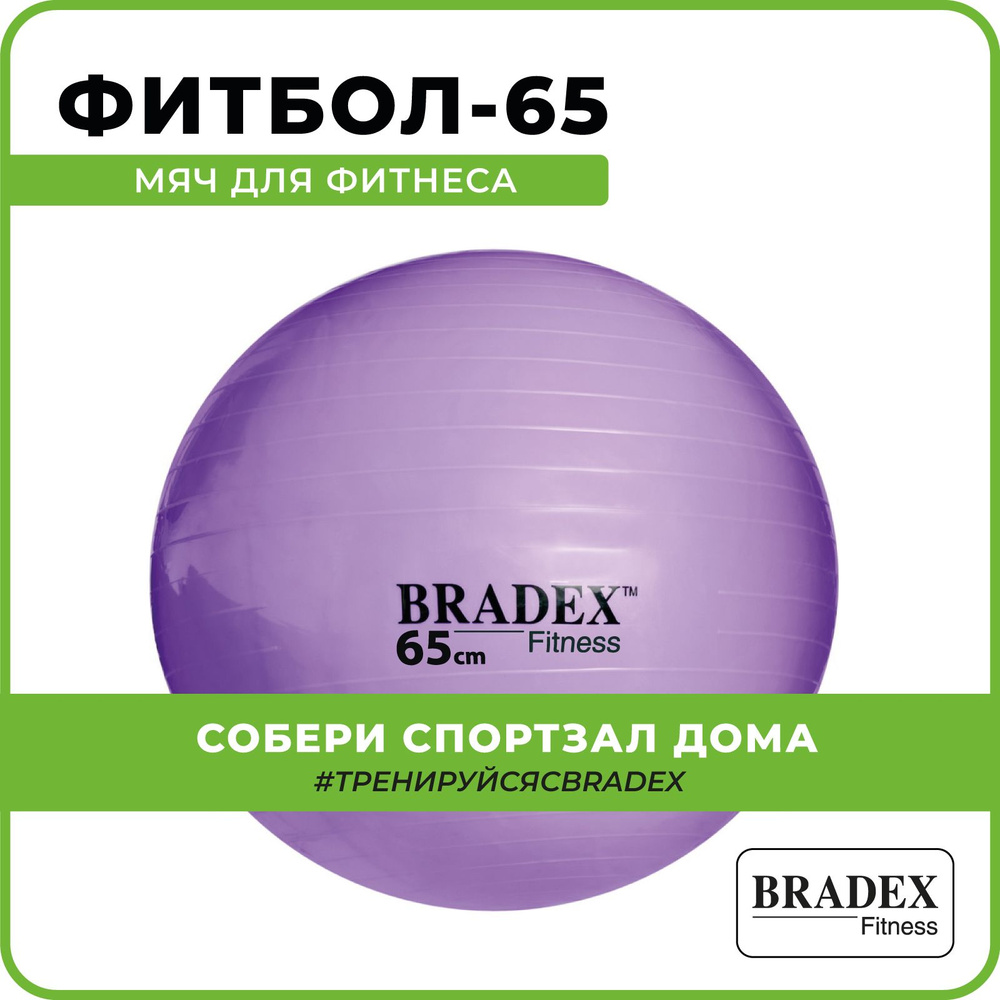 Bradex Фитбол, 65 см - купить по выгодным ценам в интернет-магазине OZON  (241207601)