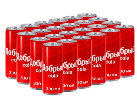 Напиток газированный Добрый COLA (Кока-Кола) 0.33 л х 24 банки  #1