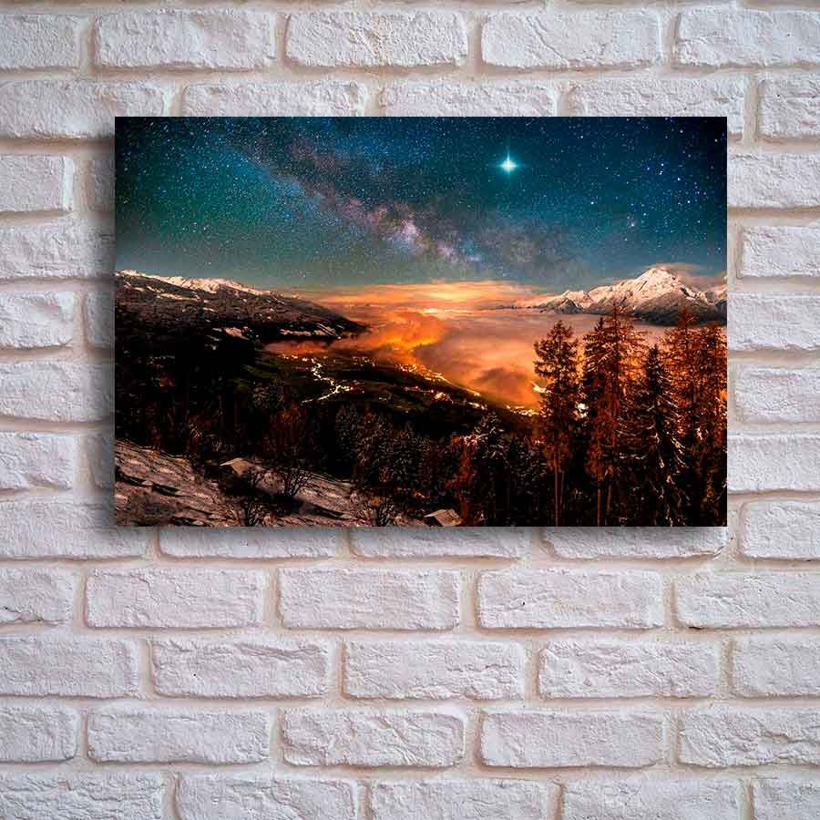 STAMPRINT Картина на стекле "Звёздная ночь", 120  х 80 см #1
