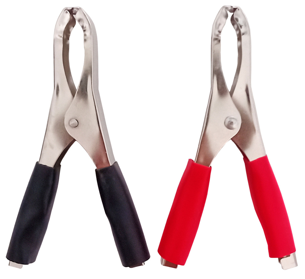 Крокодилы на провода набор пара (черный и красный) ток нагрузки до 50А ...